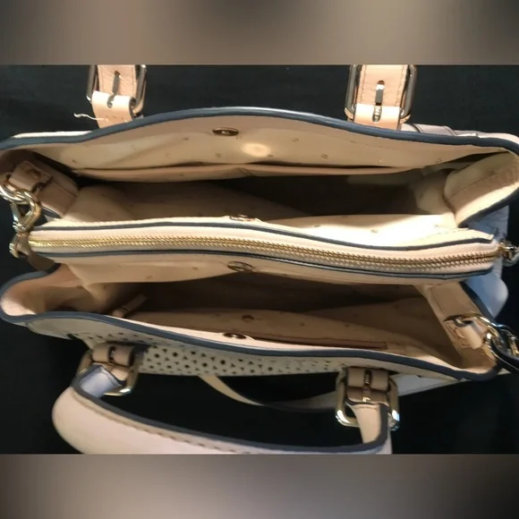 SALE❣️ Kate Spade Cream Laser Cut Leather Satchel - Picture 7 of 9